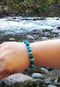 Glacier Ice Bracelet on wrist at river men's handmade beaded bracelets from your premier jewelry dealer