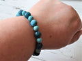 Glacier Ice Bracelet on wrist men's handmade beaded bracelets from your premier jewelry dealer